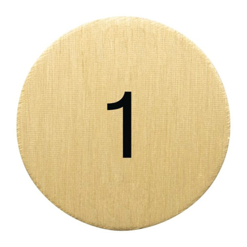 Gold Engraved Adhesive Number Disc 4cm (Box of 20)