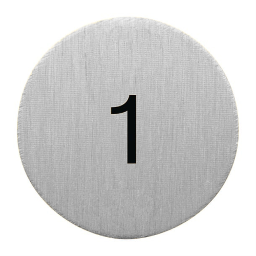 Silver Engraved Adhesive Number Disc 4cm (Box of 20)
