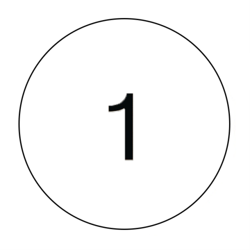 White Engraved Adhesive Number Disc 4cm (Box of 20)