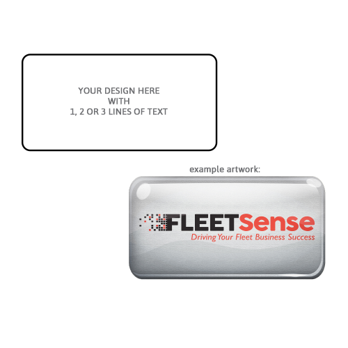 Magnetic Style Large Rectangular Name Badge 8 x 5cm