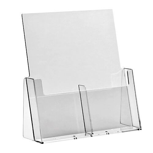 Acrylic 1/3 A4 Side by Side Holder 23 x 25cm (Box of 5)