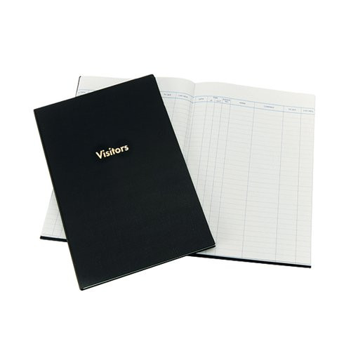 Guildhall Black A4 Portrait Visitor Book