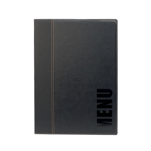 Black Faux Leather A5 Menu (Box of 5)