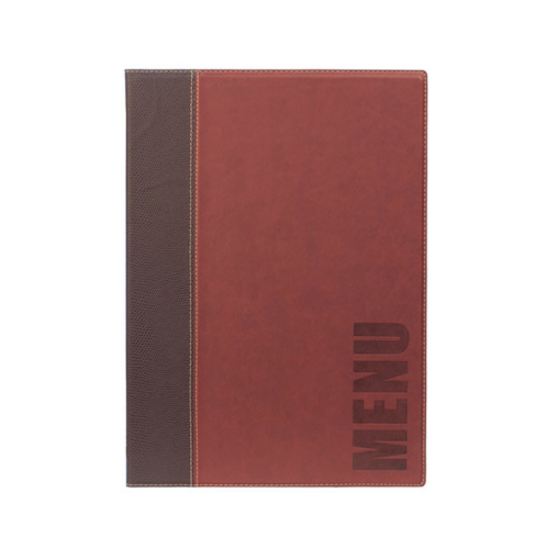 Red Faux Leather A4 Menu (Box of 5)