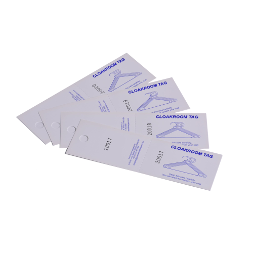 White One Use Cloakroom Tickets (Box of 1000)