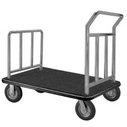 Silver Platform Luggage Trolley 108 x 65cm