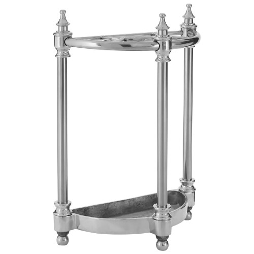 Silver Half Circle Umbrella Stand 60 x 21 x 43cm