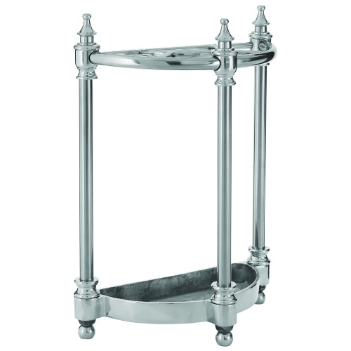 Silver Half Circle Umbrella Stand 60 x 21 x 43cm