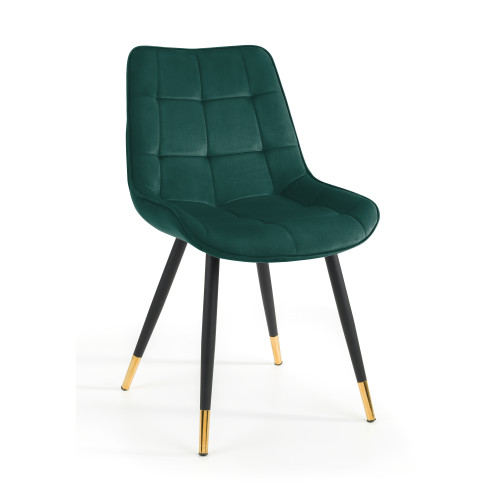 Set of 2 Hadid Green Velvet Dining Chairs (D60 x W50 x H85)