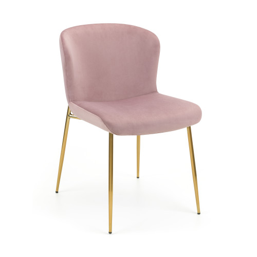 Harper Dusky Pink Velvet Dining Chair (D49 x W60 x H81)