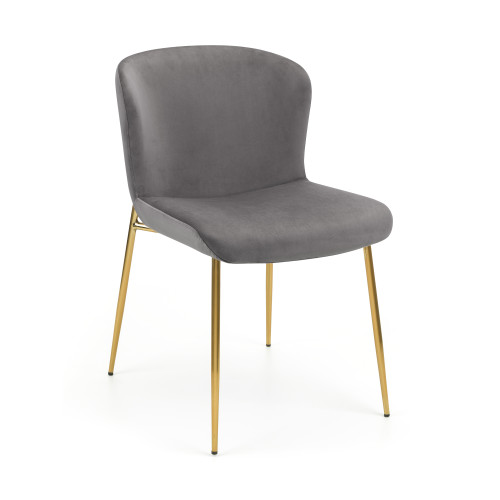 Harper Grey Velvet Dining Chair (D49 x W60 x H81)