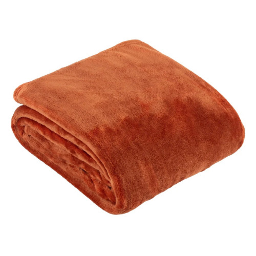 Furn Harrow Fleece Throw 140 x 180cm - Rust