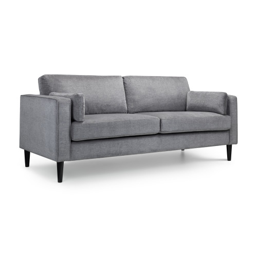 Hayward Grey Chenille 3 Seater Sofa (D89 x W208 x H86cm)