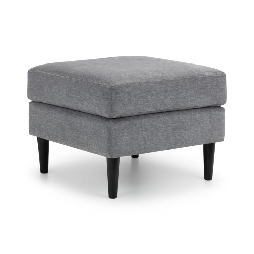 Hayward Grey Chenille Ottoman (D67 x W67 x H52cm)