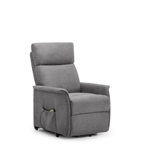 Helena Charcoal Linen Lift, Rise and Recliner Chair (D84 x W67 x H99cm)