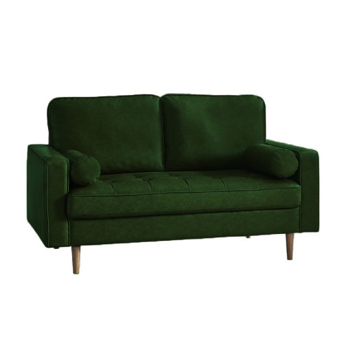Henley Green Velvet 2 Seater Sofa (D90 x W152 x H91cm)