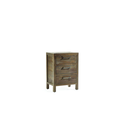 Heritage Pine FSC Mix 3 Drawer Bedside (D34 x W48 x H66cm)