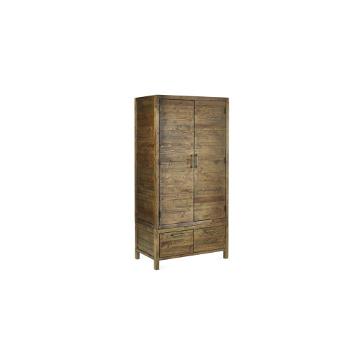 Heritage Pine FSC Mix 2 Door Combi Wardrobe (D55 x W100 x H195cm)