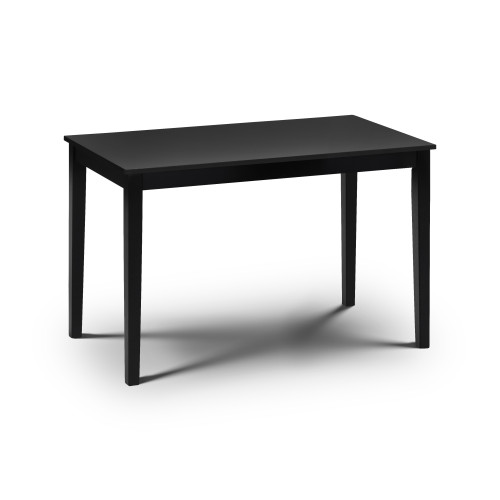 Hudson Black Rectangular Dining Table (D114 x W64 x H75cm)