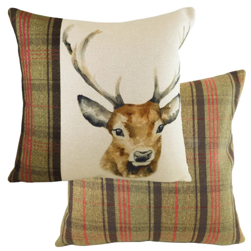 Evans Lichfield Hunter Polyester Filled Cushion 43 x 43cm - Stag