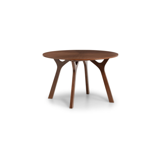 Huxley Walnut Round Dining Table (D120 x W120 x H76cm)