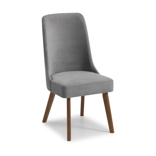 Huxley Dusk Grey Chenille Dining Chair (D63 x W50 x H96cm)