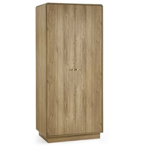 Ingrid Natural Oak 2 Door Wardrobe (D55 x W90 x H202cm)