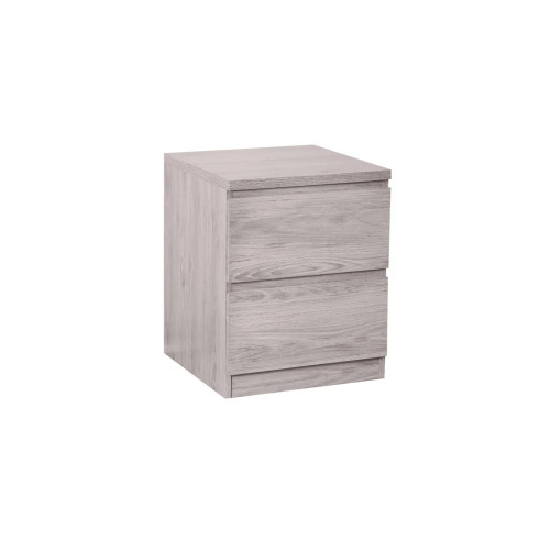 Jupiter Grey Oak 2 Drawer Bedside (D45 x W45 x H57cm)