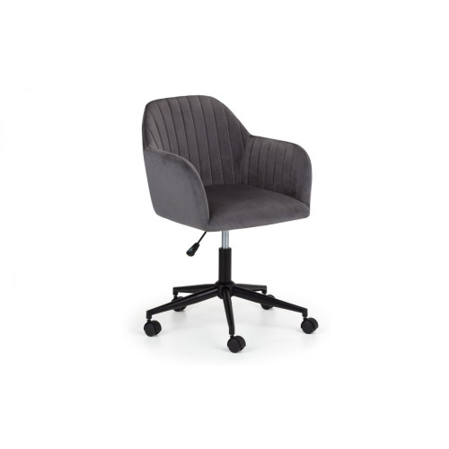 Kahlo Grey Velvet Swivel Chair (D57 x W60 x H81-91)