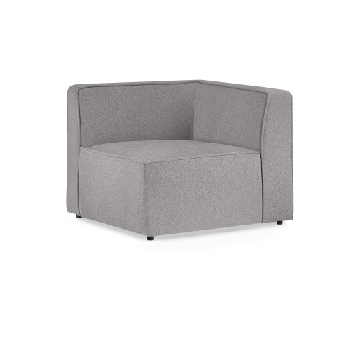 Lago Combination Grey Linen with a Black Leg Finish Corner Unit (D93 x W93 x H73)