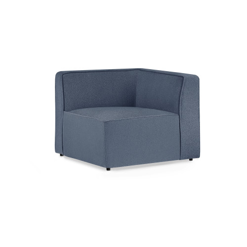 Lago Combination Blue Linen with  a Black Leg Finish Corner Unit (D93 x W93 x H73)