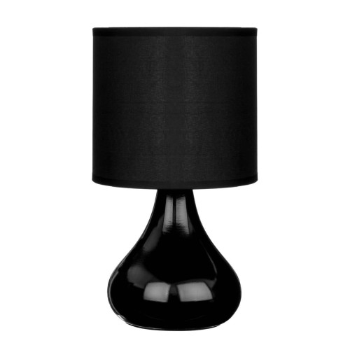 Bulbus Ceramic Table Lamp (H26 x W14 x D14cm) - Black