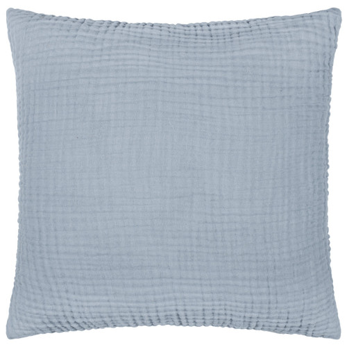 Yard Lark Muslin Crinkle Cotton Polyester Filled Cushion 45 x 45cm - Mineral Blue