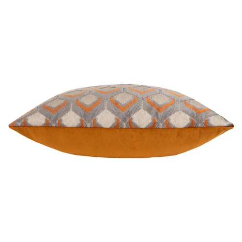 Paoletti Ledbury Polyester Filled Cushion 45 x 45cm - Ginger/Grey