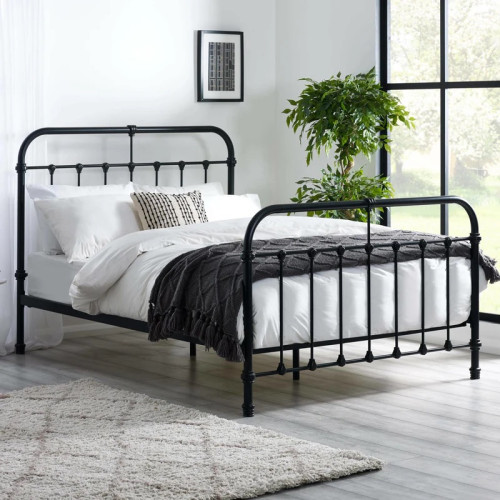 Logan Black Satin Finish HFE Metal Beds