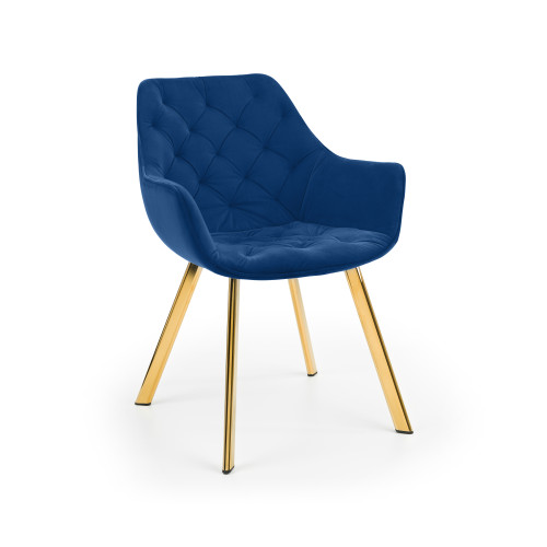 Lorenzo Blue Velvet Dining Chair (D77 x W59 x H81)