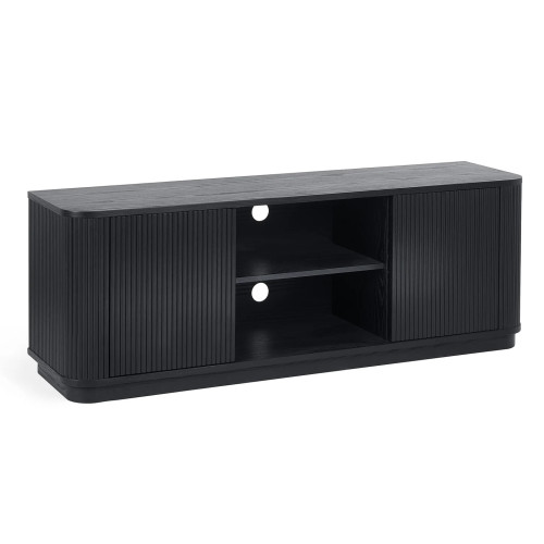 Louis Black Fluted TV Unit (D40 x W150 x H53cm)