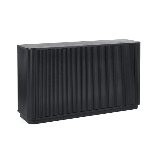 Louis Black Fluted 3 Door Sideboard (D40 x W142 x H80cm)
