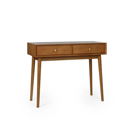 Lowry Cherry Ash Wood Desk with 2 Drawers (D45 x W100 x H80cm)