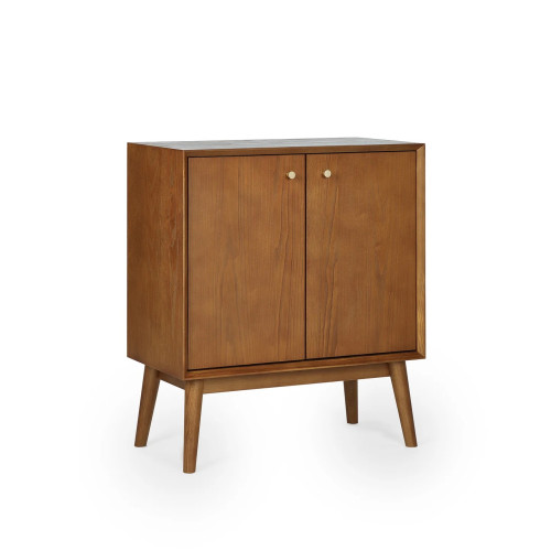 Lowry Cherry Ash Wood Small 2 Door Sideboard (D38 x W70 x H80cm)