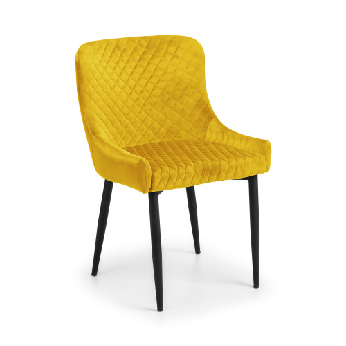 Luxe Mustard Velvet Dining Chair (D62 x W50 x H82)