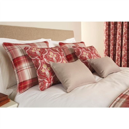 Luxury Chatsworth Unpiped Rectangle Cushion 32 x 42cm - Claret