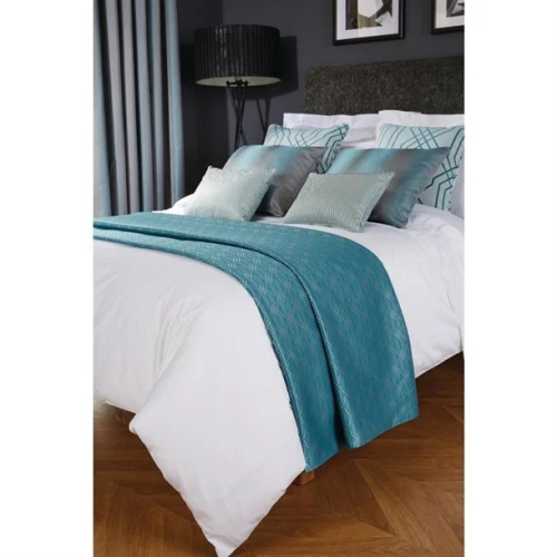Luxury Deco Shard Bed Runner - Azure