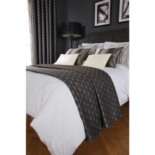 Luxury Deco Shard Bed Runner Single 130 x 165cm - Ebony