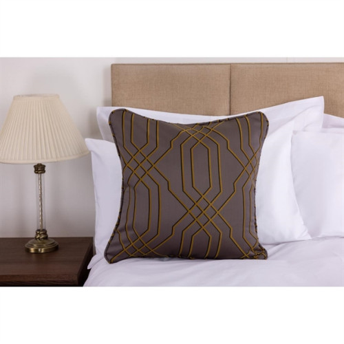 Luxury Deco Empire Piped Square Cushion 50 x 50cm - Tarragon