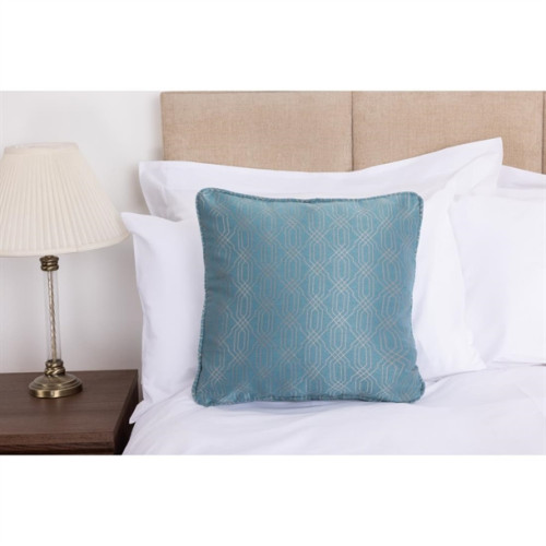 Luxury Deco Shard Piped Square Cushion 44 x 44cm - Azure