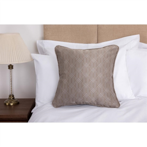 Luxury Deco Shard Piped Square Cushion 44 x 44cm - Biscuit