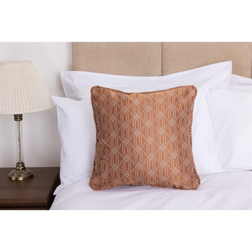 Luxury Deco Shard Piped Square Cushion 44 x 44cm - Copper