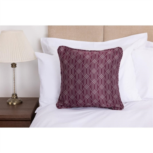 Luxury Deco Shard Piped Square Cushion 44 x 44cm - Damson