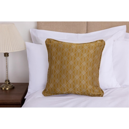 Luxury Deco Shard Piped Square Cushion 44 x 44cm - Tarragon
